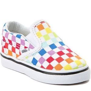 RAINBOW CHECKERBOARD VANS